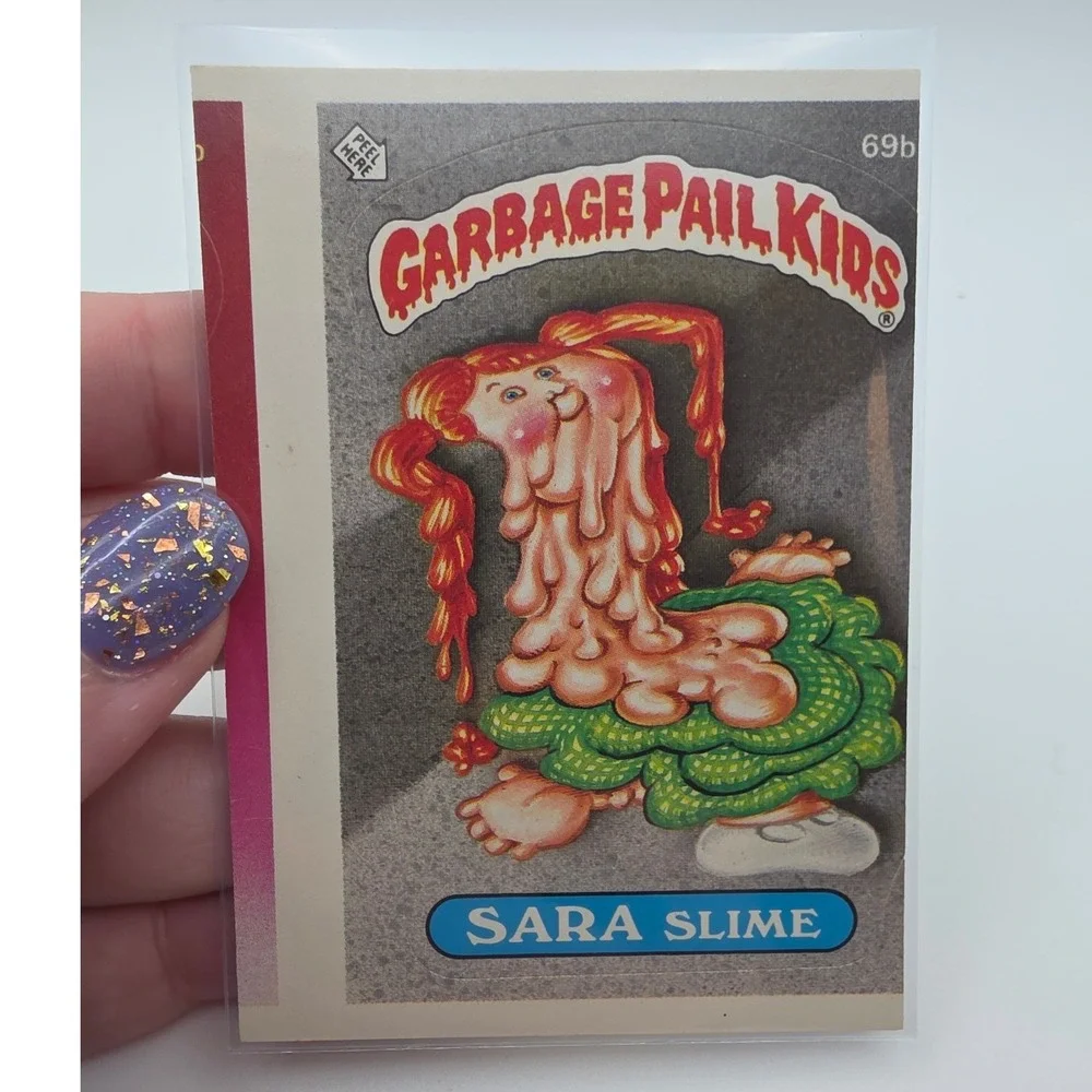 Topps Garbage Pail Kids OS2 Sara Slime Fair 69b Error Card Miscut